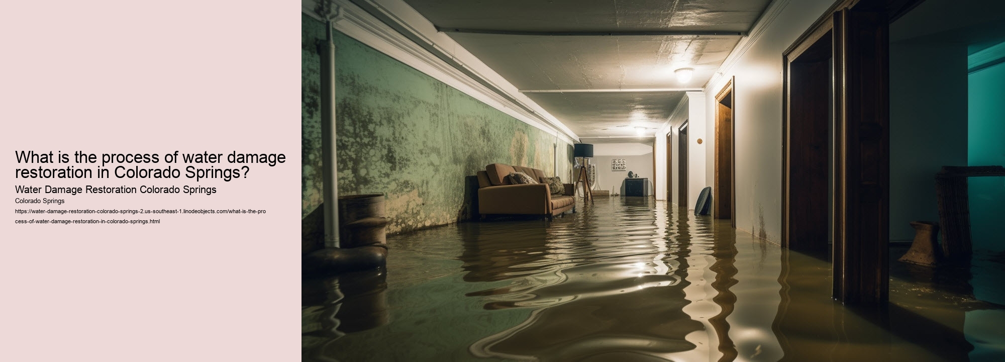What is the process of water damage restoration in Colorado Springs?